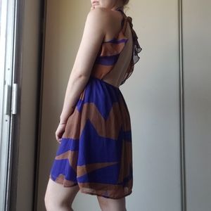 Geometric Open Back Dress